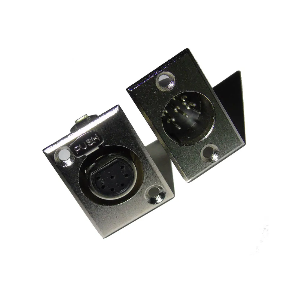 wholesale 200pcs/lot metal XLR 7-Pin Chassis Panel Mounted Socket Connector with 100pcs male and 100 female xlr socket