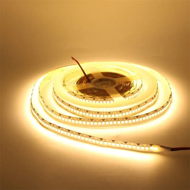 High Brightness 1200LEDS SMD 2835 LED Flexible Strip Light 240LED/m Non-Waterproof 12V bar lamp Home Cabinet Decor-Warm White