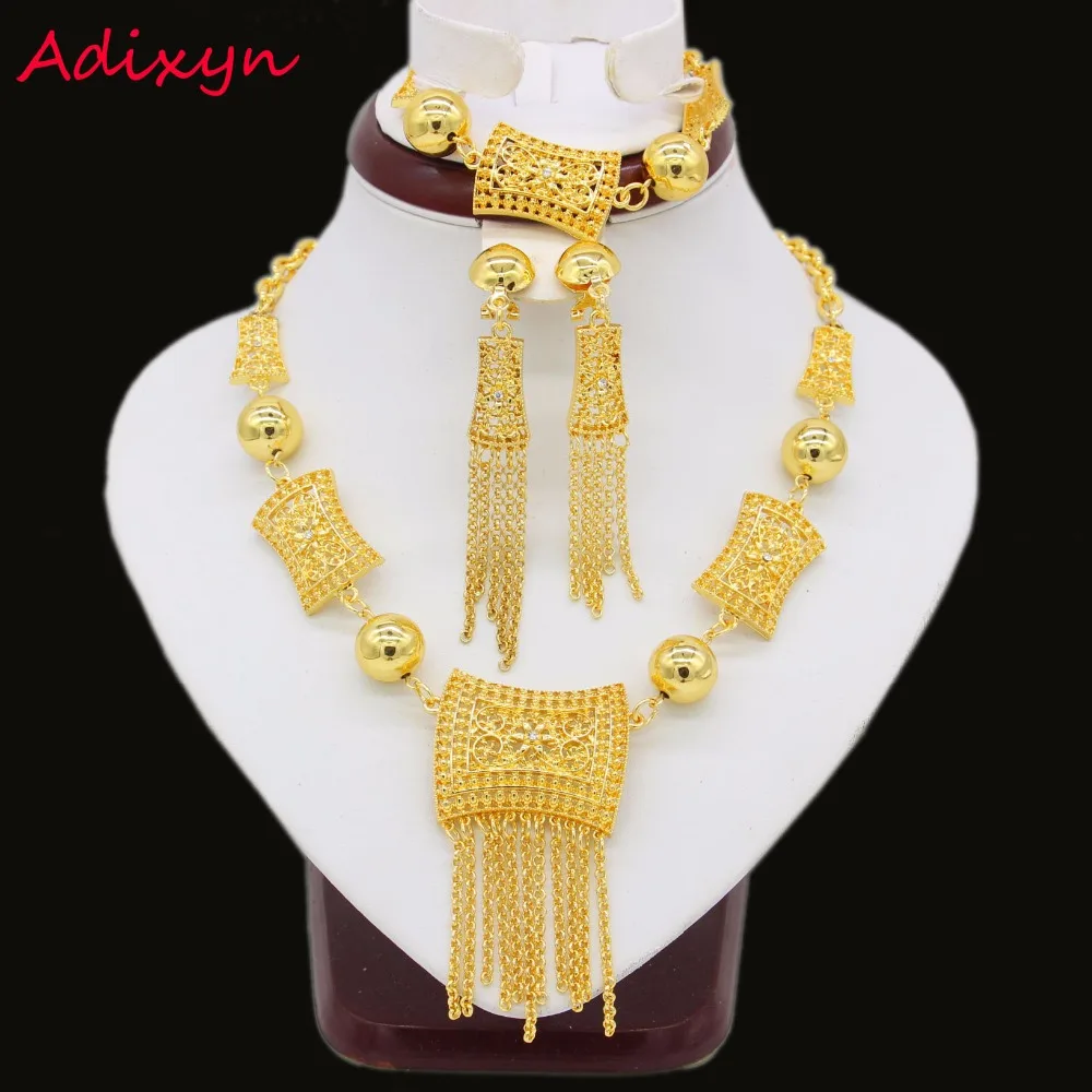 

New Dubai Jewelry Set Necklace/Earring/Bracelet Gold Color Ethiopian/African/Eritrea/Arabic Habesha Women Wedding Gifts M024