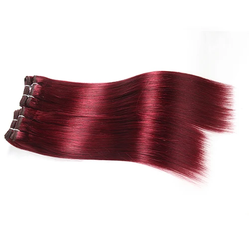 Rebecca 4 Bündel, 190 g/Packung, brasilianisches glattes Haar, Schwarz, Braun, Rot, Echthaar, 6 Farben # 1 # 1B # 2 # 4 # 99J # Burgund