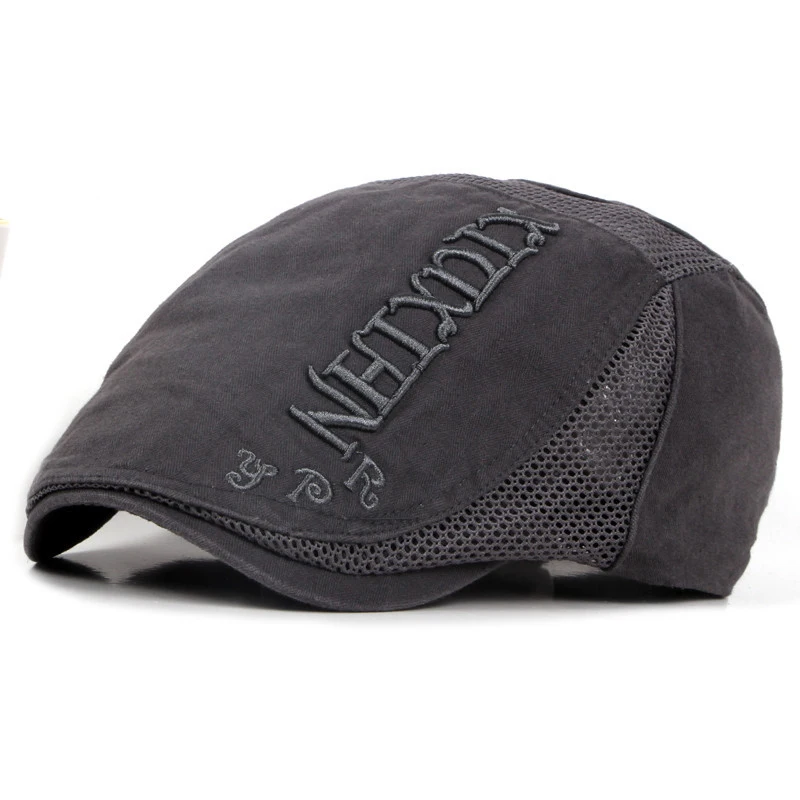 HT953 Berets Cotton Flat Advance Driver Flat Cap Men Casual Sun Hats Korea Style Spring Summer Women Men Beret Hats