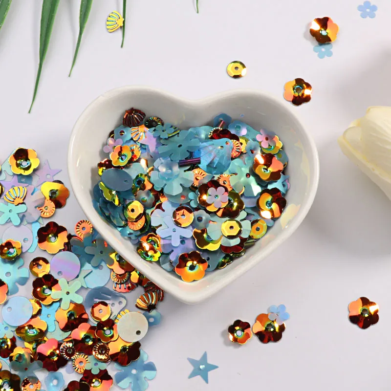 DIY Sequin For Craft Mix Star Flower Shell Leaf Shapes Sequins Pearls Glass Seed Beads DIY Apparel Sewing & Fabric