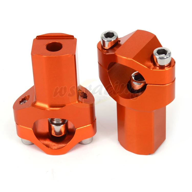 Motorcycle Orange Billet HandleBar Raiser Bar Mount Clamp For KTM 125-530 SX SXF EXC EXCF XCF XC 250 350 525 450