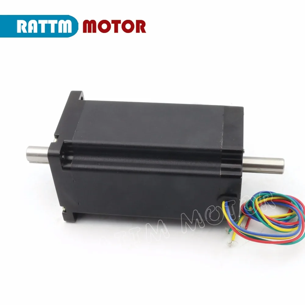 Nema34 CNC stepper motor 154mm 1600Oz-in 5.0A Dual shaft For Milling Router / 3D Printer