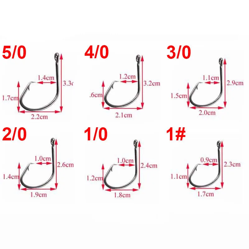 JSM 160pcs 7381 High Carbon Steel Fishing Hooks Red Black Octopus Offset Sport Circle Bait Fishing Hook Set fishing tackle Box