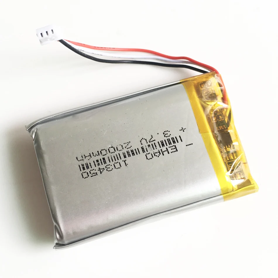 3.7V 2000mAh litowo-polimerowy akumulator li-po 103450 JST 1.25mm 3Pin wtyczka do kamery DVD PAD głośnik GPS laptop