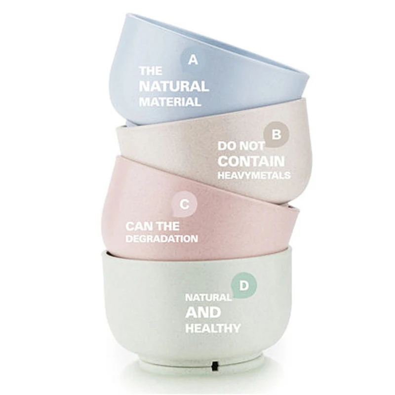 4.5 بوصة أدوات المائدة حساء الأرز سلطة الحبوب المعكرونة صديقة للبيئة وعاء طبق وعاء حساء وعاء الأرز للمطبخ الأطفال الغذاء الحاويات