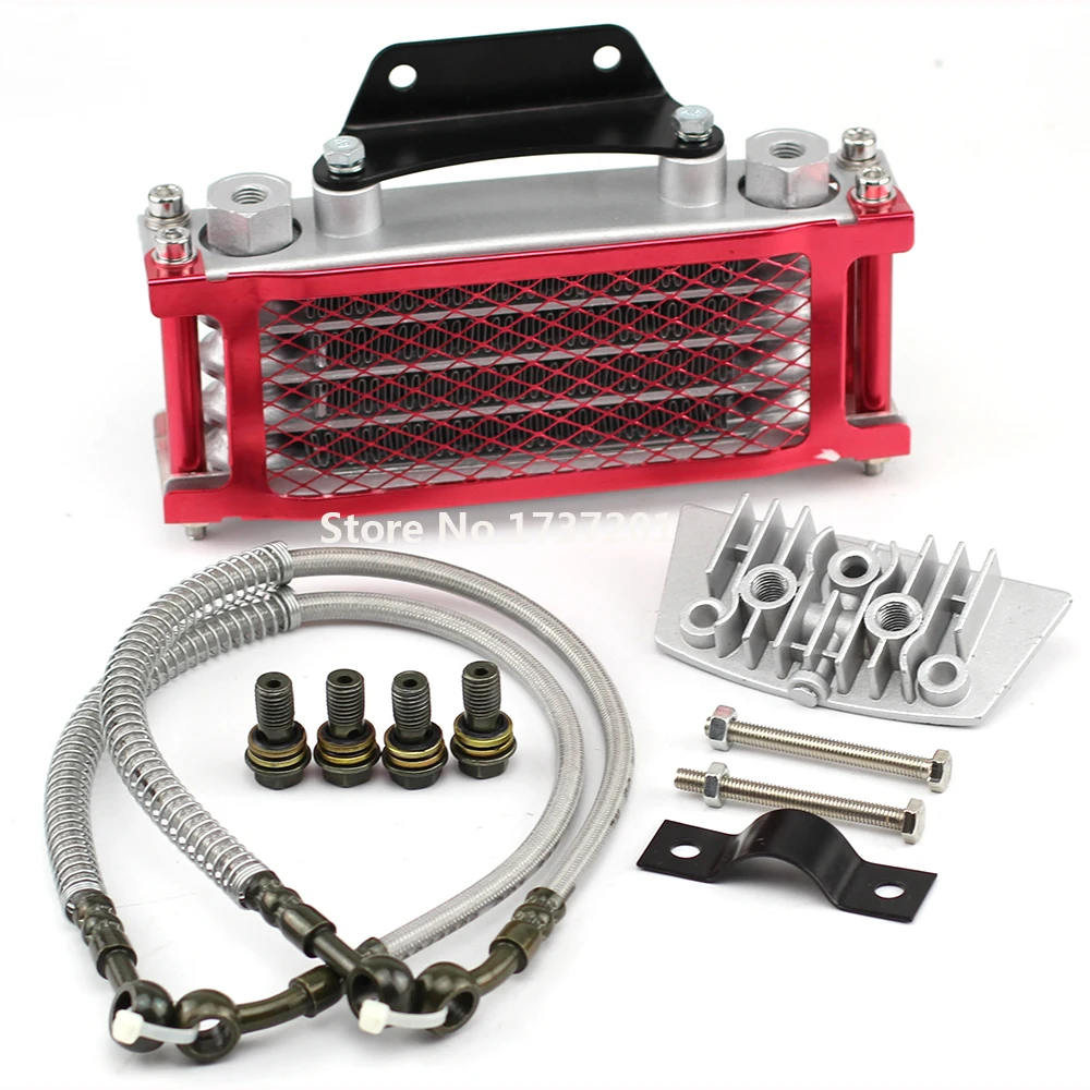 

Универсальный Радиатор для мотоциклетного масляного радиатора и пластинчатый радиатор с ЧПУ, 50 куб. См, 70 куб. См, 90 куб. См, 110 куб. См, радиатор двигателя, масляный радиатор