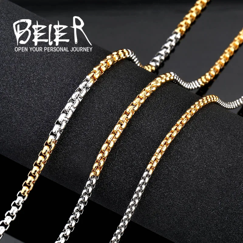 Wholesale Stainless Steel Half Part Man\'s Fashion Necklace Chain BN1012