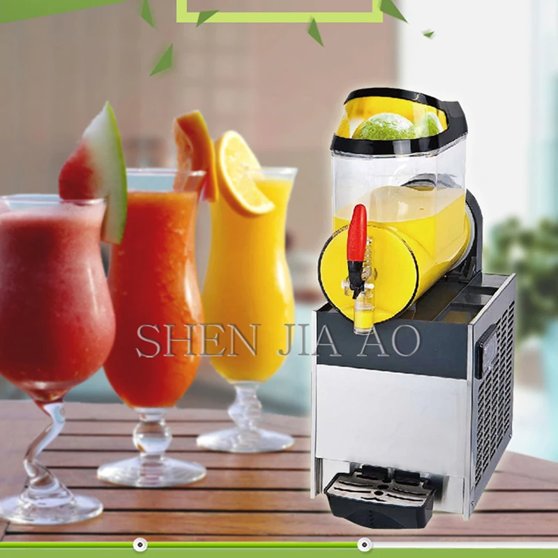 Single cylinder Commercial Snow Melting Machine 110V/220v Slush Ice Slusher Cold Drink Dispenser Smoothie Machine XRJ10Lx1  1pc