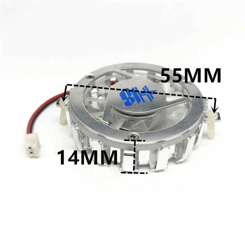 PC BGA Fan Graphics Card Fan Bridge Chips Fan With Heat Sink DC 12V 55MM Hole Pitch Cooler 2pin