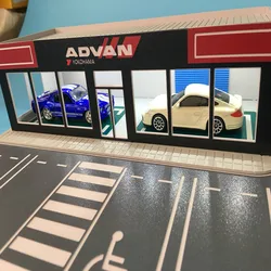 1/64 Car Model Scene Exhibition Hall Repair Modified Factory Architecture Diorama Ho Train N Scale Railway Layout