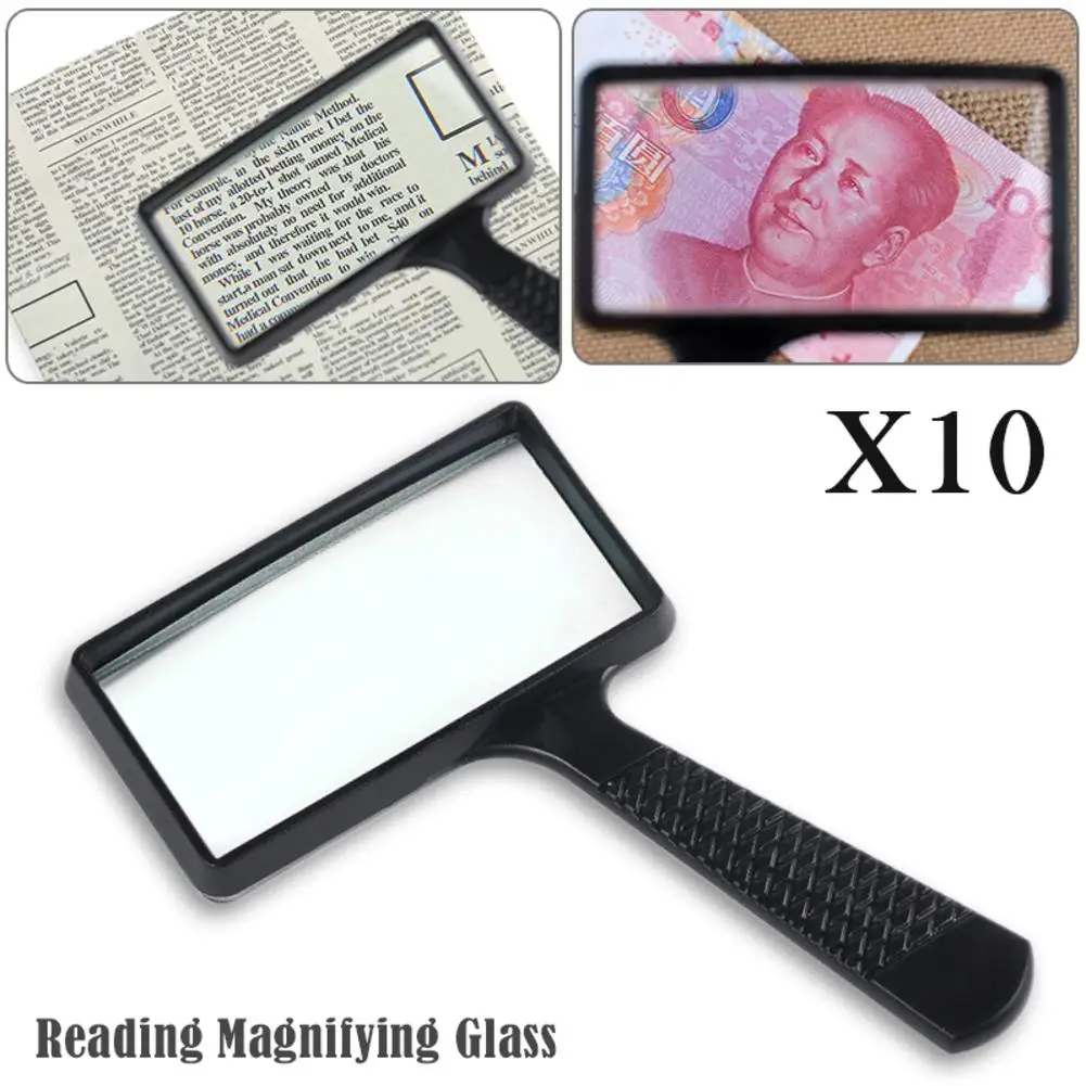 Portable Handheld 3X High Definition Rectangle Reading Magnifier Glass Lens Loupe For Old People Reading Magnifier Loupe Lupa