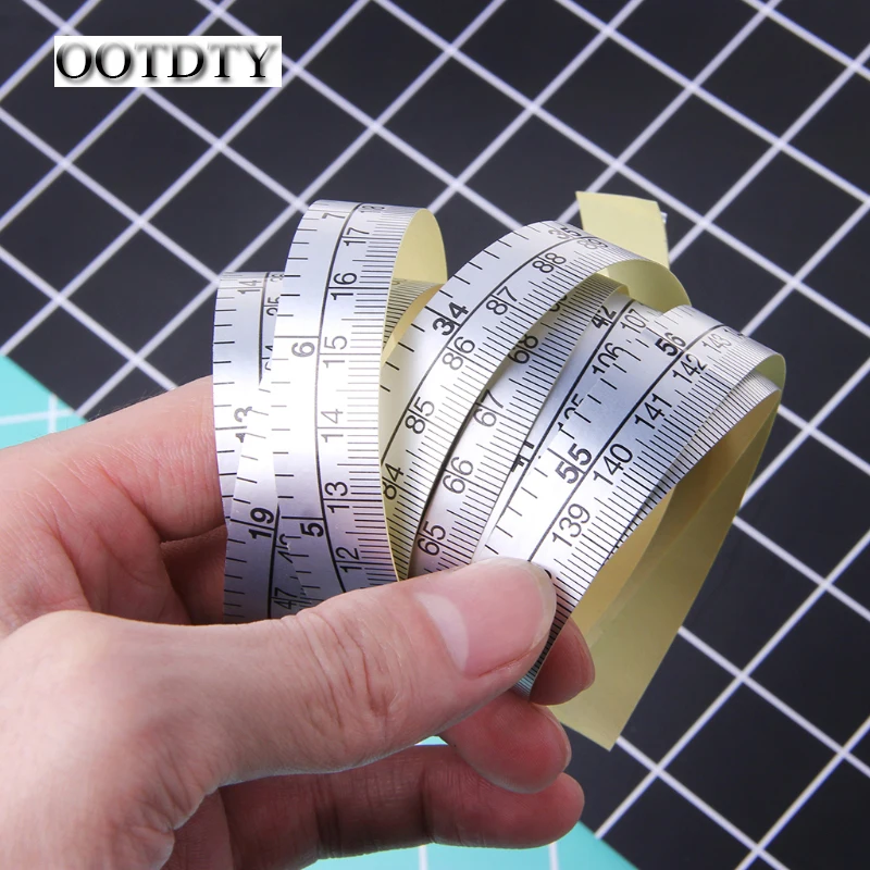 OOTDTY-cinta métrica autoadhesiva de 151cm, regla de vinilo para máquina de coser, pegatina