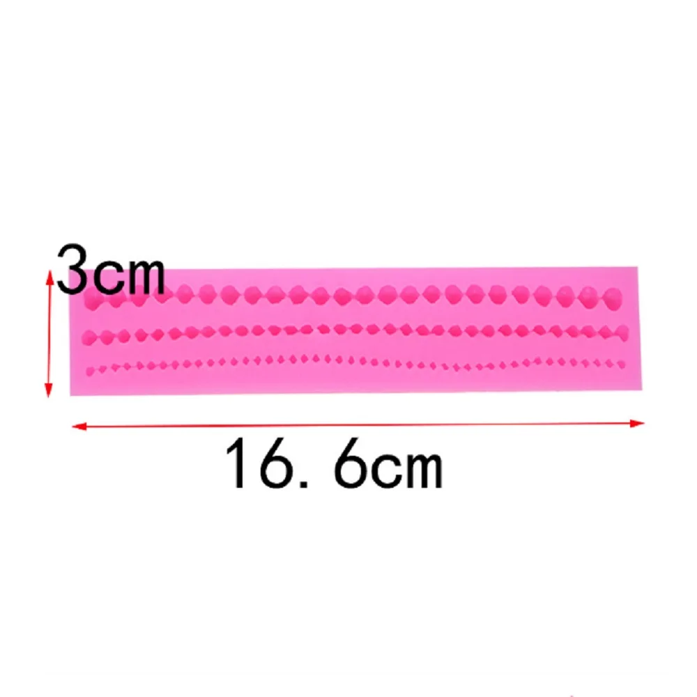 3D Rope Silicone Pearl Chain Cake Border Molds Cupcake Fondant Christmas Cake Decorating Tools Candy Chocolate Gumpaste Moulds