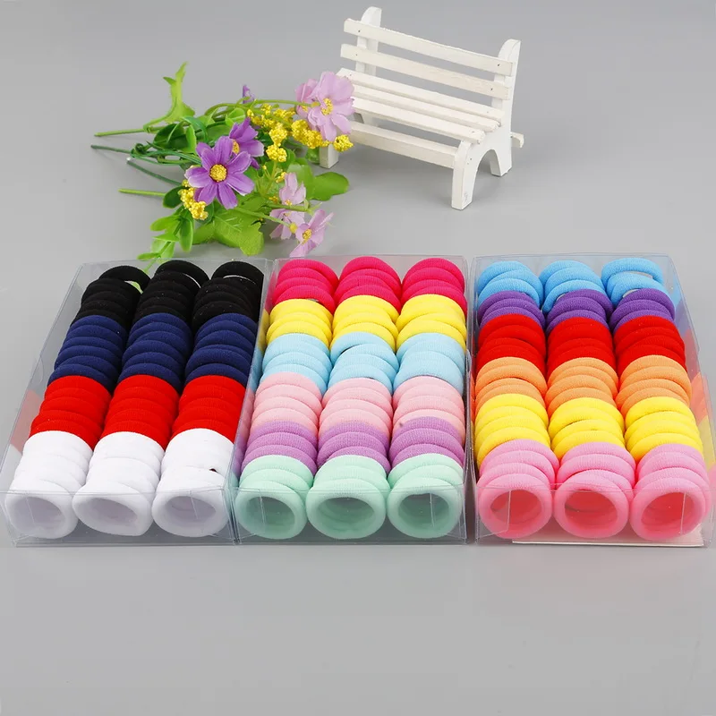 

3cm 66pcs/pack Colorful Headwear Scrunchy Elastic Hair Bands Rubber Rope For Women Girls Hair Accessories DIY Hair Decorations