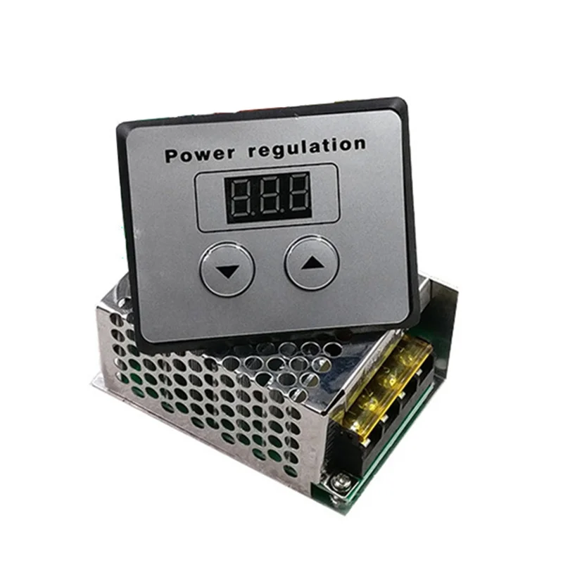 SCR Voltage Regulator Dimmer 4000W 220V AC Power Regulator Electric Motor Speed Controller Thermostat for Small Motors