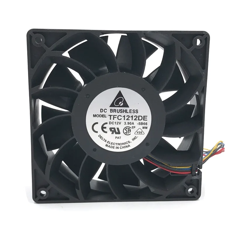 Original for Delta TFC1212DE 12CM 12038 12V 3.9A 252CFM Winds of Booster PWM Fan Violence For Bitcoin miner Super Cooling