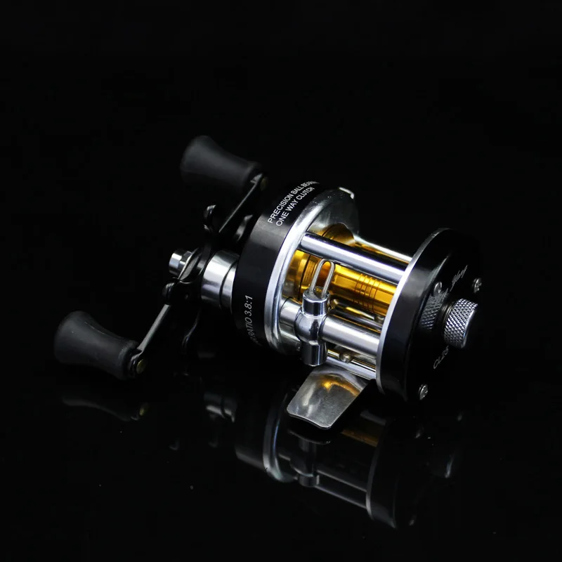 Copper Aluminum Alloy Right Hand Spinning Trolling High Speed 3.8:1 Fishing Reel Boat Reel Multiplier Drum Reels Fish Wheel Tool