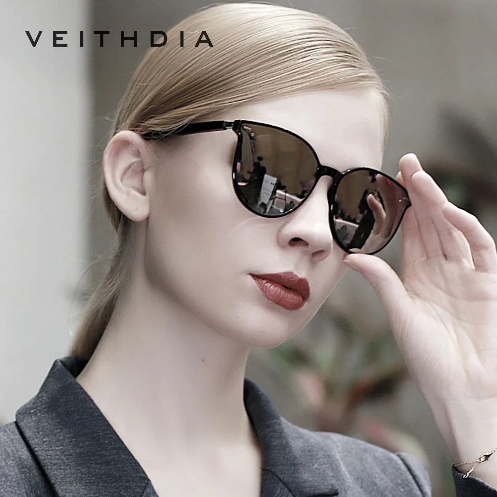 VEITHDIA Vintage Photochromic Sunglasses Women Day Night Vision Eyeglasses Polarized Mirror Lens Sun Glasses For Female  VT8520