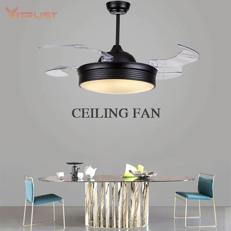 

Ceiling Fan Light Chandelier Lightings Silent Home Modern Contemporary Living Room Creative Ceiling Fan Chandelier Lamp 42 inch