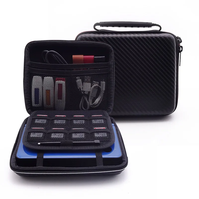 علبة قشرة صلبة حقيبة سوداء السفر تحمل واقية لنينتندو 2DS