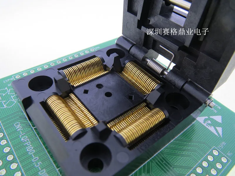 Adaptador de asiento para prueba de asiento, banco de prueba con abrazaderas, IC51-1004-809, LQFP100/DIP100, espaciado, 0,5mm, YAMAICHI IC