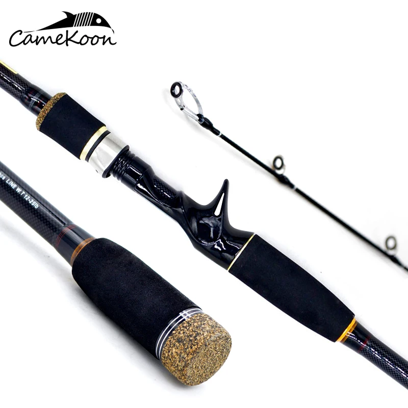 

CAMEKOON 2.1m 2.4m 2.7m 3.0m 4-Pieces Spinning Casting Fishing Rod 10-25g Lure Weight 12-25LB Line Weight Carbon Fiber Lure Pole