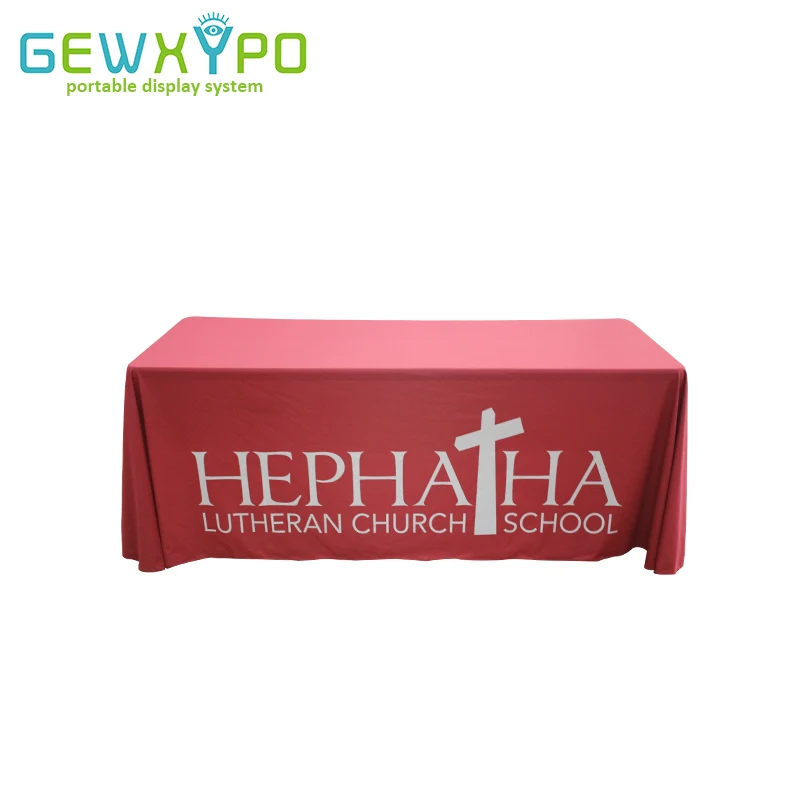 High Quality 10PCS 6ft Standard  Loose Fit Advertising Table Cloth/Table Cover/Table Throw Four Side Full Color Custom Printing