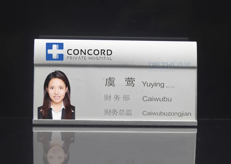 

80X42mm Metal Name Badge Holder with Inner Paper, Pin/Magnet Name Plate for Manager Staff, 20pcs/lot, Free to Print LOGO