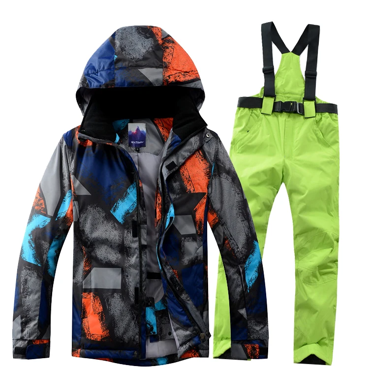 Men Ski Sets Jacket+Pant Waterproof Windproof Thicken Breathable Ski Jacket Climbing Snow Outdoor Warm Ski Suits Clothes