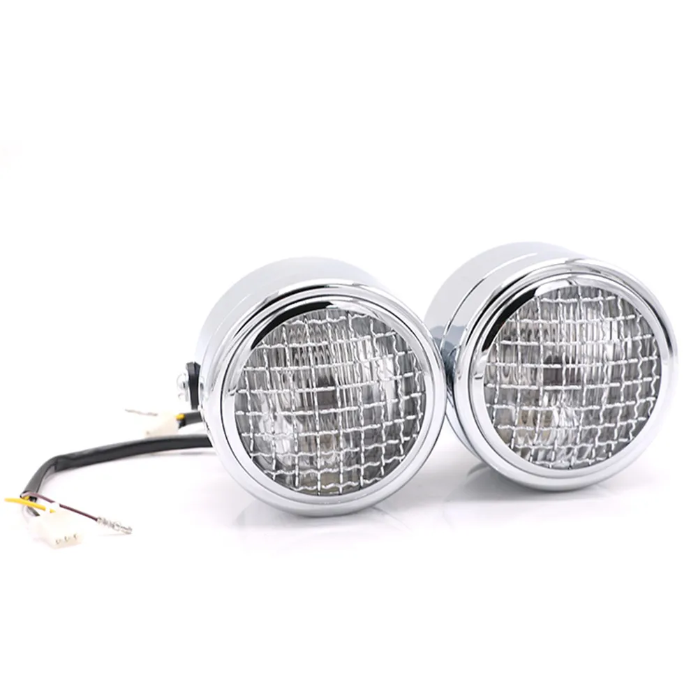 

H4 35W 3.5" Motorcycle Side Mounted Twin Headlight Retro Headlamp Dominator For Chopper Bobber Dual Sport