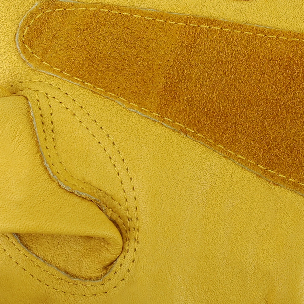 Guantes de trabajo con parche de Palma de cuero para hombres y mujeres, conducción duradera, Gardenging, motocicleta, cuero fuerte, por OLSON DEEPAK