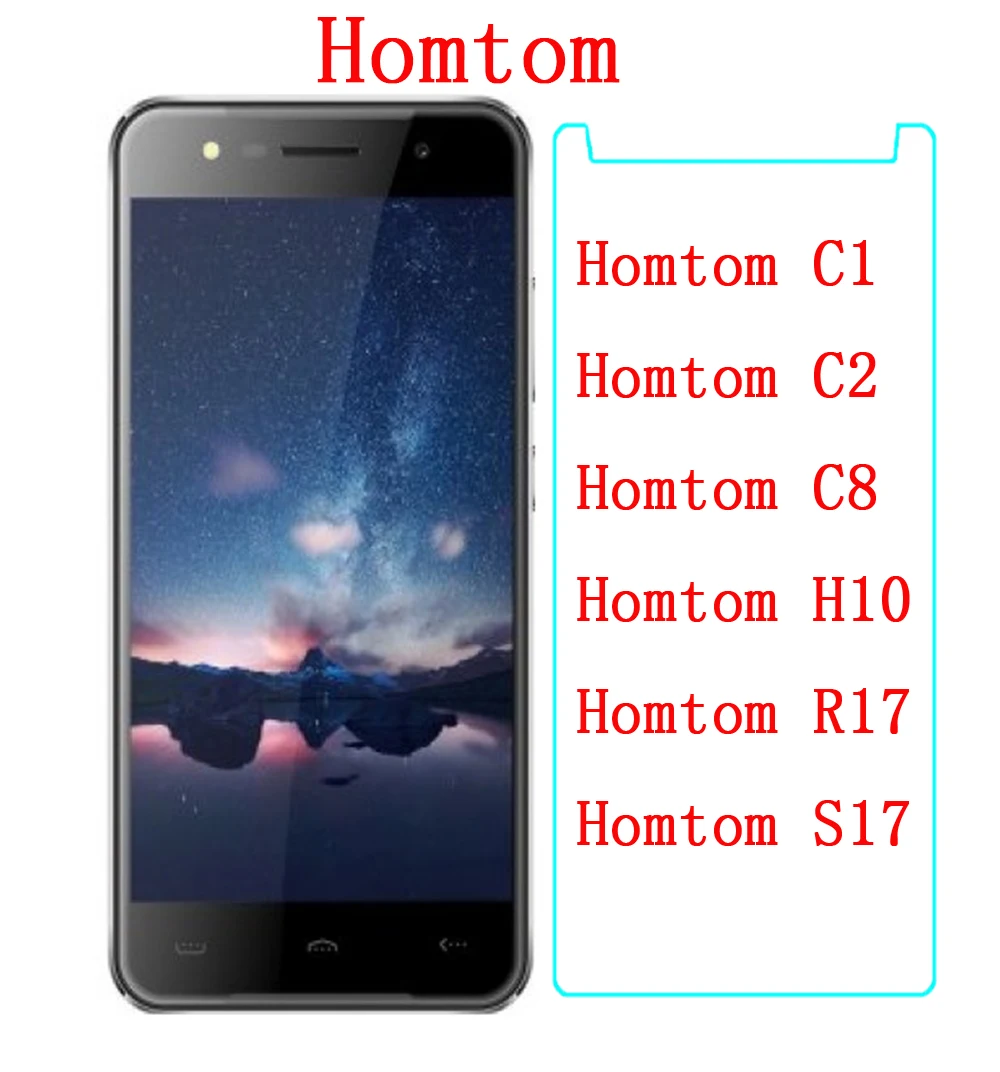 Premium Tempered Glass For Homtom C1 C2 C8 H10 R17 S17 Screen Protector 9H Toughened Protective Film Phone Protective FOR Homtom