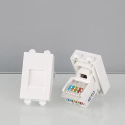 RJ45 5e LAN Internet Socket Cat5e Network Plug Ethernet Slot Wall Panel Compatible For Blank Wall Outlet Faceplate