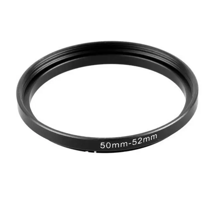 새로운 50mm-52mm 블랙 알루미늄 금속 판매 50-52mm 50-52 50mm-52mm 스텝 업 링 필터 어댑터, 인기 도매!