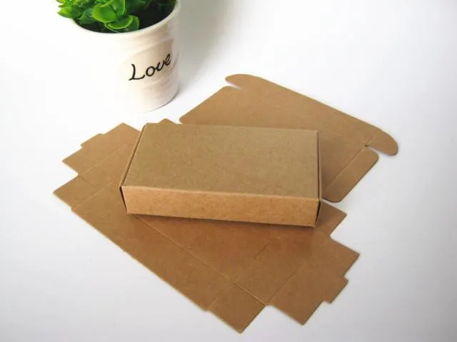 

9.4*5.7*2.5cm Small Kraft Paper Packing Carton Boutique Boxes Aircraft Box Gift Storage Box 200pcs\lot Free shipping