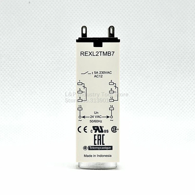 100% Original Schneider Zelio เวลา REXL2TMB7 0.1 S-100 H AC 24V เปิดตัวจับเวลาหน่วงเวลา REXL2-TMB7 ไฟฟ้า DELAY CONTACTOR รีเลย์