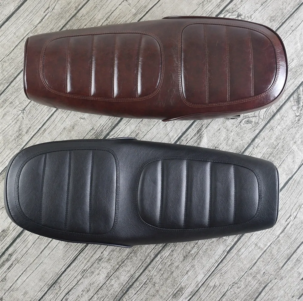 630MM Cafe Racer Motorcycle Seat Cushion Grid Brown Classic Motorbike Vintage Handwork seat MASH125 250 MUTT125 250 High Quality