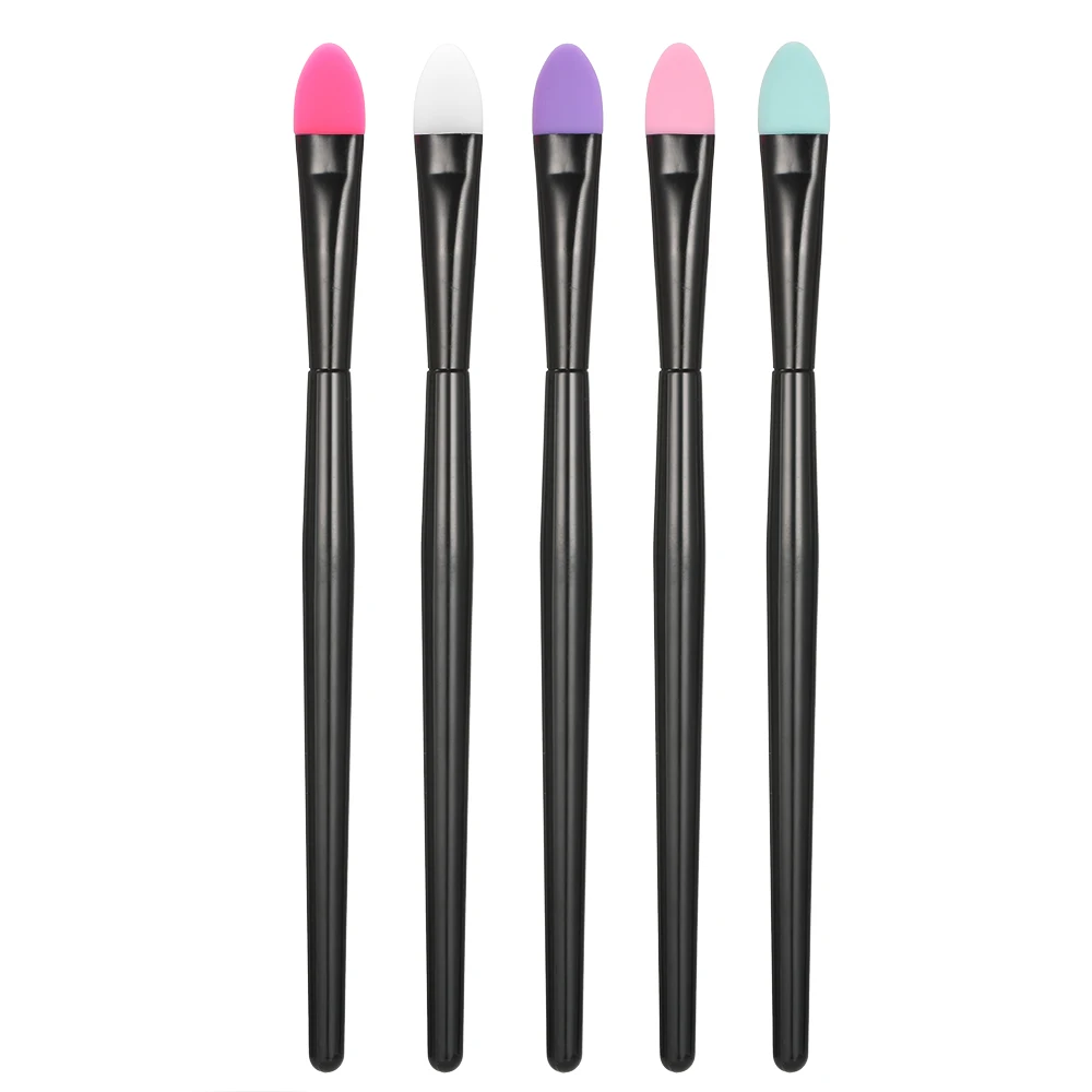 5Pcs Soft Silicone Head Eyeshadow Brush Silicone Head Eyeshadow Set Makeup Brush Pro Eye Shadow Make Up Cosmetic Brush Tools