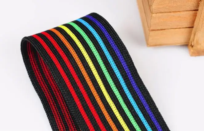 3M Arcobaleno Striscia di Fasce Elastiche 40 MILLIMETRI Nastro Elastico Cintura Sacchetti di Abbigliamento Pantaloni di Gomma Elastica Nastri e