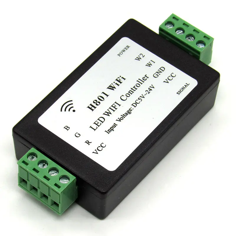 

H801 WiFi;RGBW LED WIFI controller;RGBW WiFi LED Controller;DC5-24V input;4CH*4A output