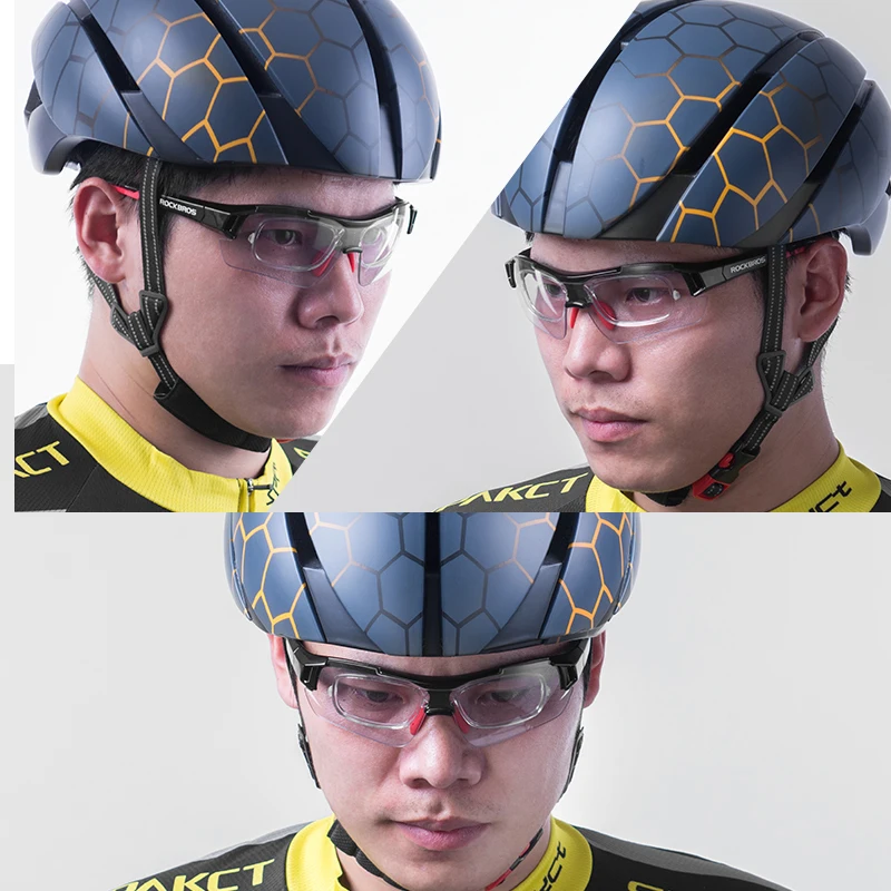 ROCKBROS – lunettes photochromiques de vélo, ultralégères, sport de plein air, vtt, vélo de route, Protection UV, équipement de cyclisme