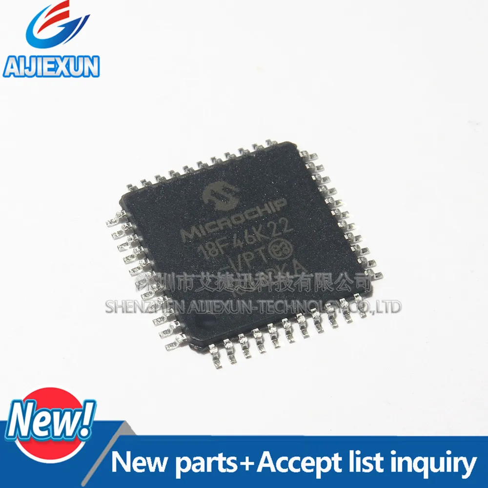 

2Pcs PIC18F46K22-I/PT QFP44 28/40/44-Pin, Low-Power, High-Performance Microcontrollers New and original