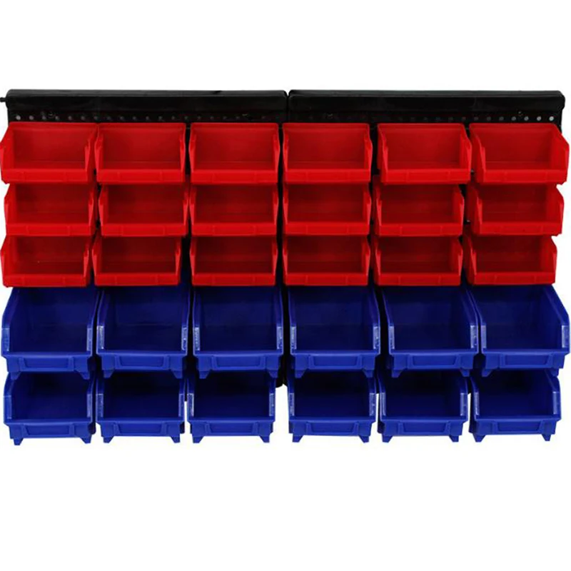 New Wall-mounted Box Tool Parts Garage Unit Shelving Organiser Antistatic Plastic Tool Parts Case ABS Thickened Bin Storage