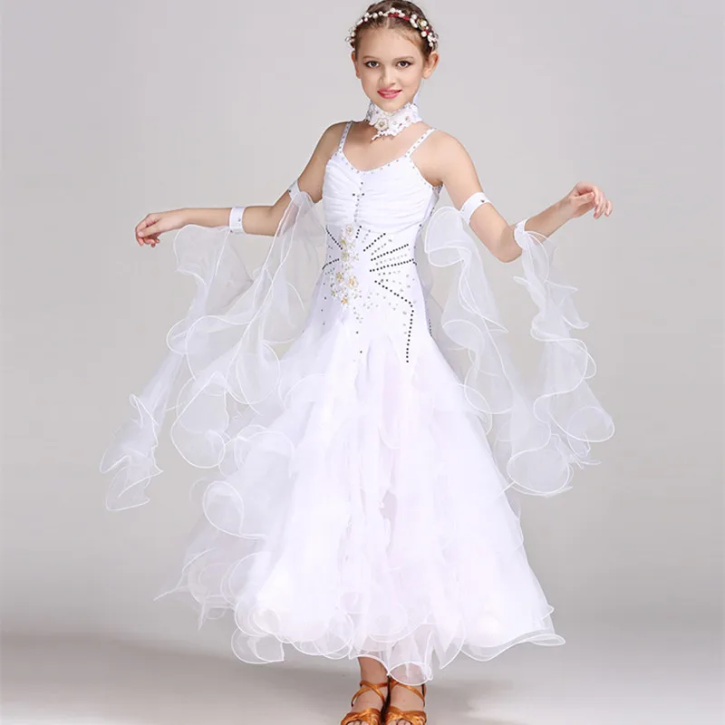 Pink Fairy Ballroom Dress Children Dance Costumes Dance Dress For Girls Ballroom Dancing Dresses For Kids Waltz Dress