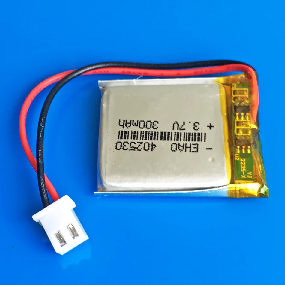 بطارية ليثيوم أيون قابلة للشحن ، 3.7 فولت ، 300 مللي أمبير ، 402530 + JST ، 2.5 مللي متر ، 2Pin المكونات ل MP3 ، غس ، سماعة بلوتوث ، سماعة ، ساعة ذكية