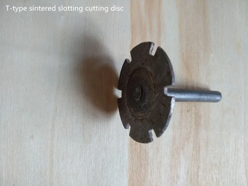 6mm shank diamond T-type slot cutting discs sintered carving and grinding head for stone carving