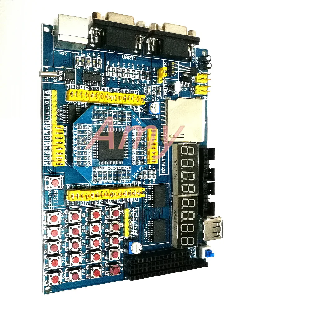 ATMEGA128 development board test board supports SD card TFT color LCD stepper motor Infrared Specials