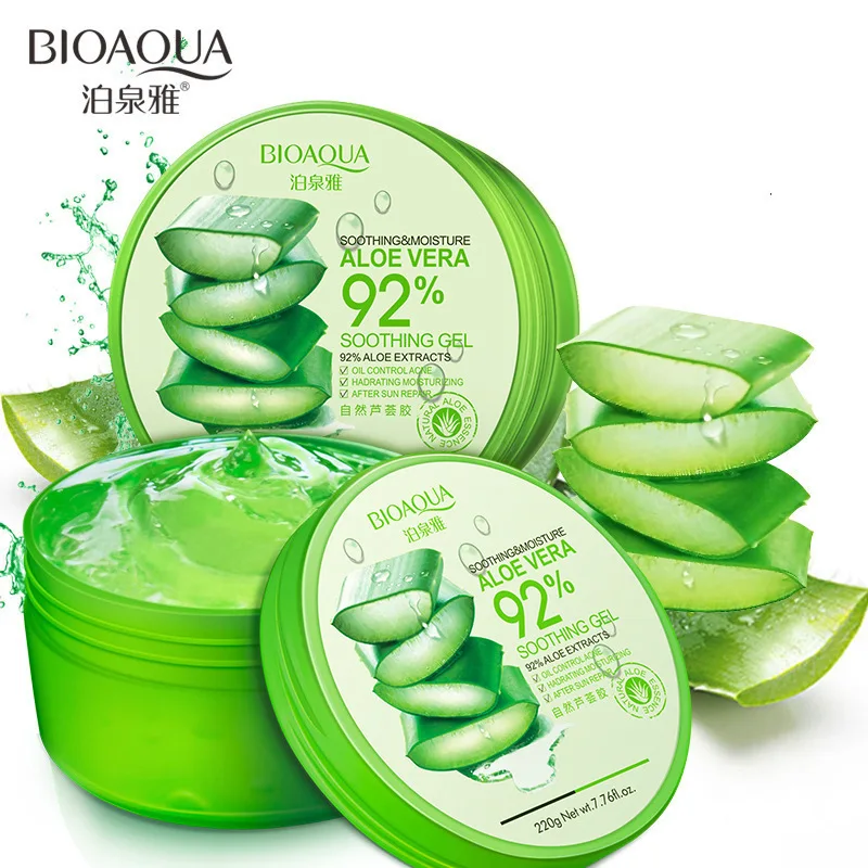 BIOAQUA 220g Whitening Natural aloe vera Smooth Gel Acne Treatment Face Anti-Aging Cream for Hydrating Moist Repair After Sun